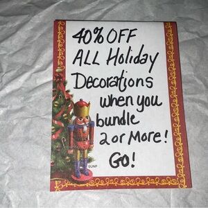 SALE 40% OFF HOLIDAY DECOR when bundling 2 or more!